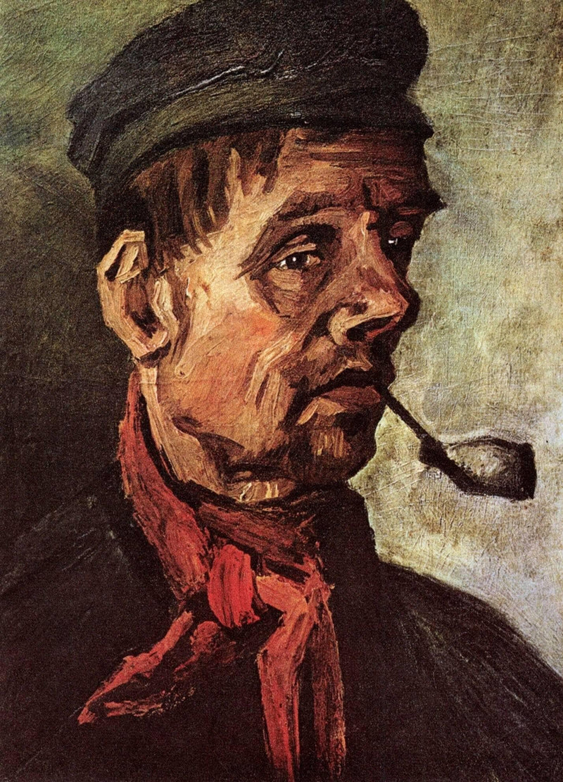 Head of a Peasant with a Pipe by Vincent van Gogh — Oil Painting Reproduction