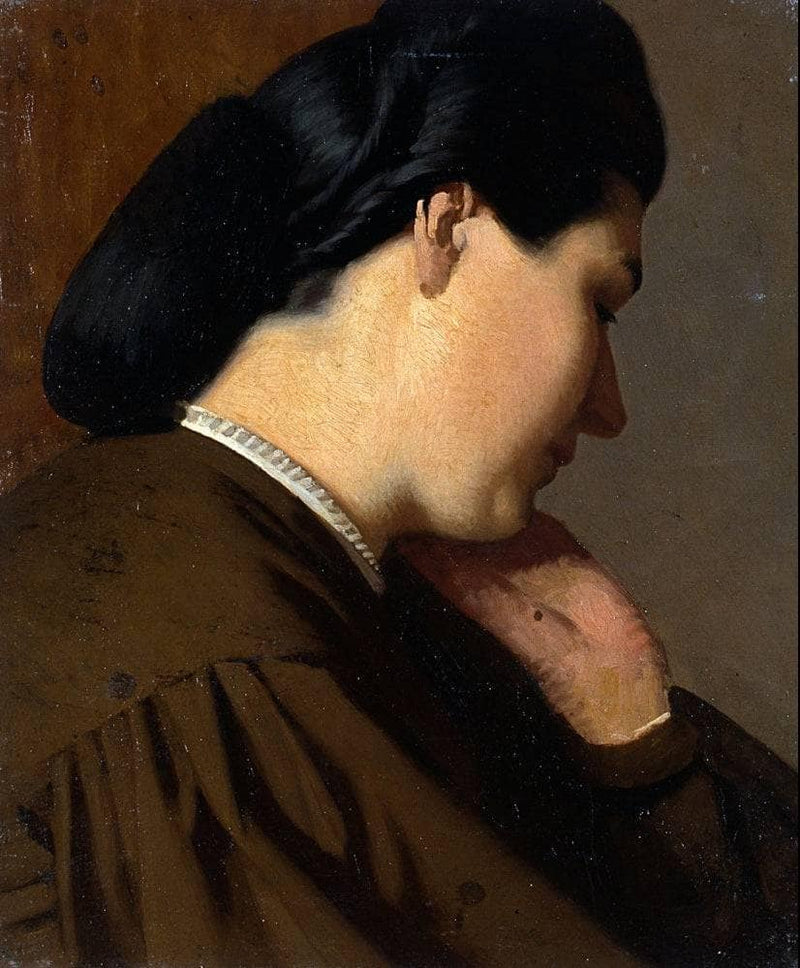 Head of a woman by Vito d'Ancona — Oil Painting Reproduction