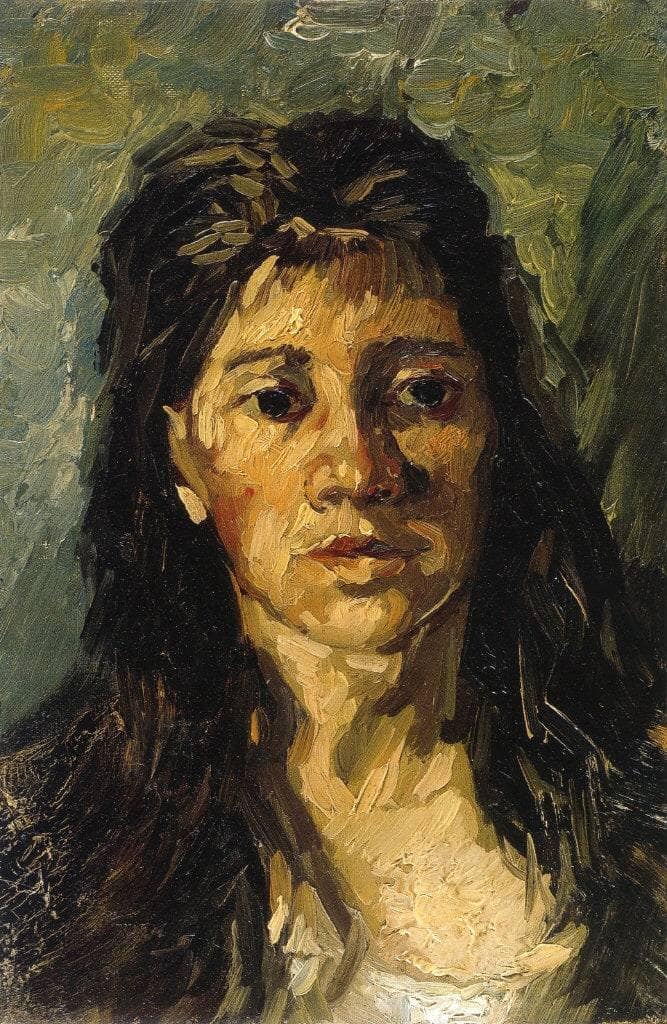 Head of a Woman with her Hair Loose by Vincent van Gogh — Oil Painting Reproduction
