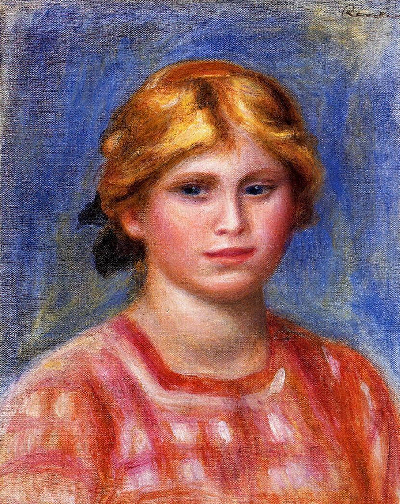 Head of a Young Girl by Pierre-Auguste Renoir — Oil Painting Reproduction