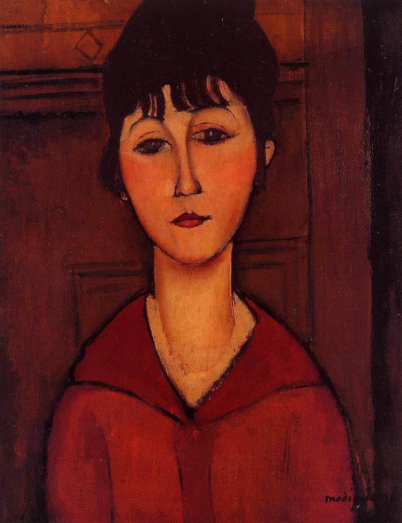 Head of a Young Girl by Amedeo Modigliani — Oil Painting Reproduction