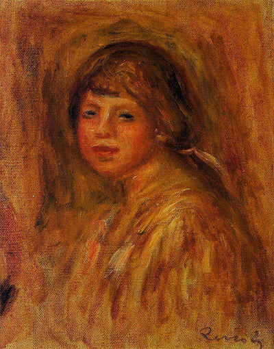 Head of a Young Woman in modern living room