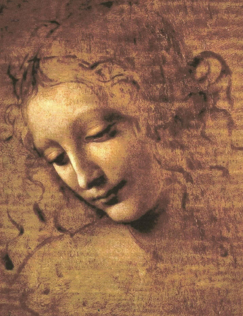 Head of a Young Woman with Tousled Hair (Leda) by Leonardo da Vinci — Oil Painting Reproduction
