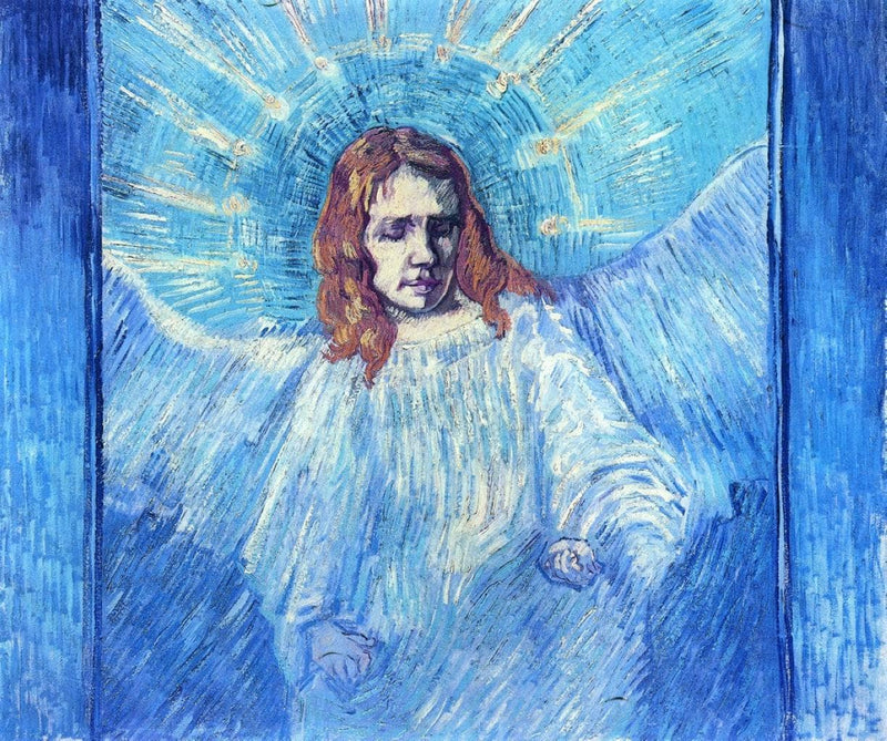 Head of an Angel, after Rembrandt by Vincent van Gogh — Oil Painting Reproduction