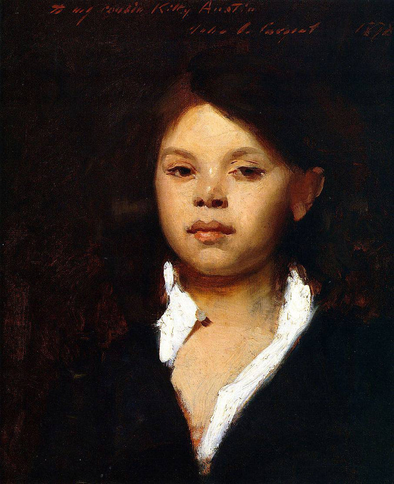 Head of an Italian Girl by John Singer Sargent, Oil Painting Reproduction
