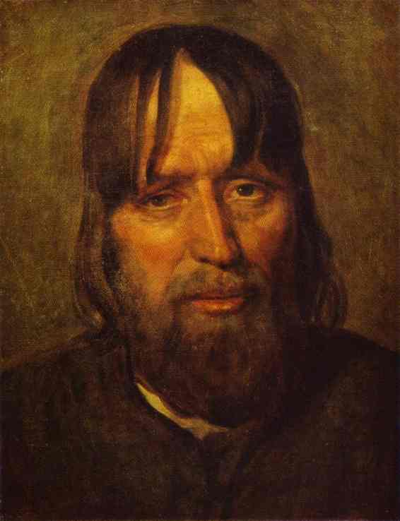 Head of an Old Peasant by Alexey Venetsianov — Oil Painting Reproduction