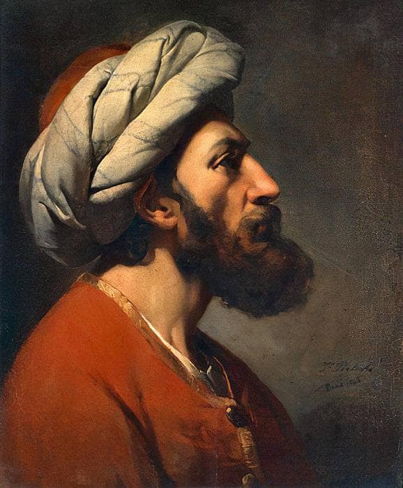 Head of an oriental man by Jean-François Portaels — Oil Painting Reproduction
