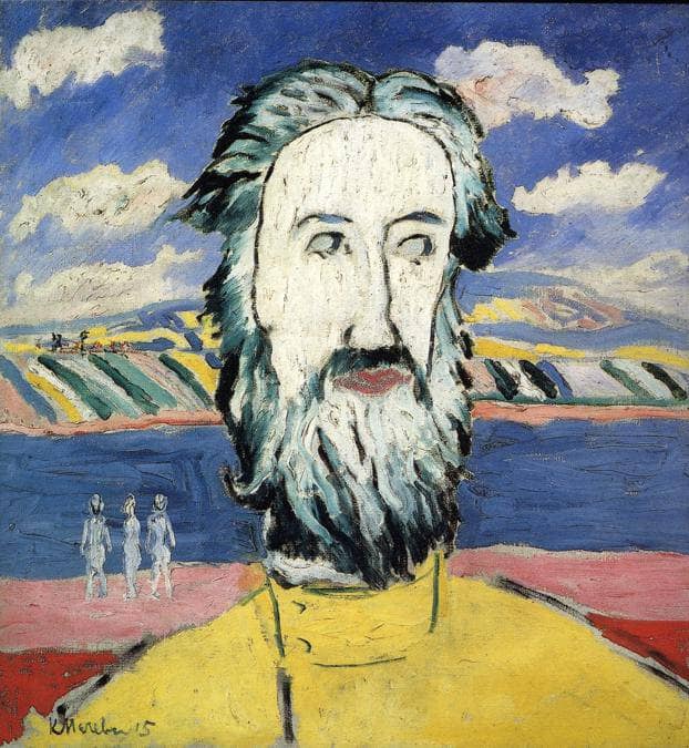 Head of Peasant by Kazimir Malevich — Oil Painting Reproduction