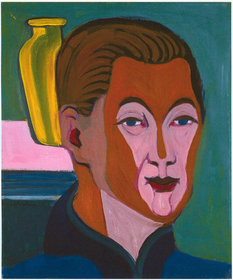 Head of the Painter (Self-portrait) by Ernst Ludwig Kirchner — Oil Painting Reproduction