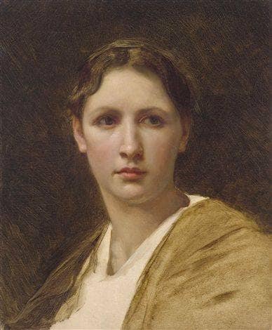 Head study by William-Adolphe Bouguereau — Oil Painting Reproduction