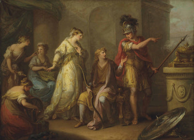 Hector Upbraiding Paris for His Retreat from Battle in hallway