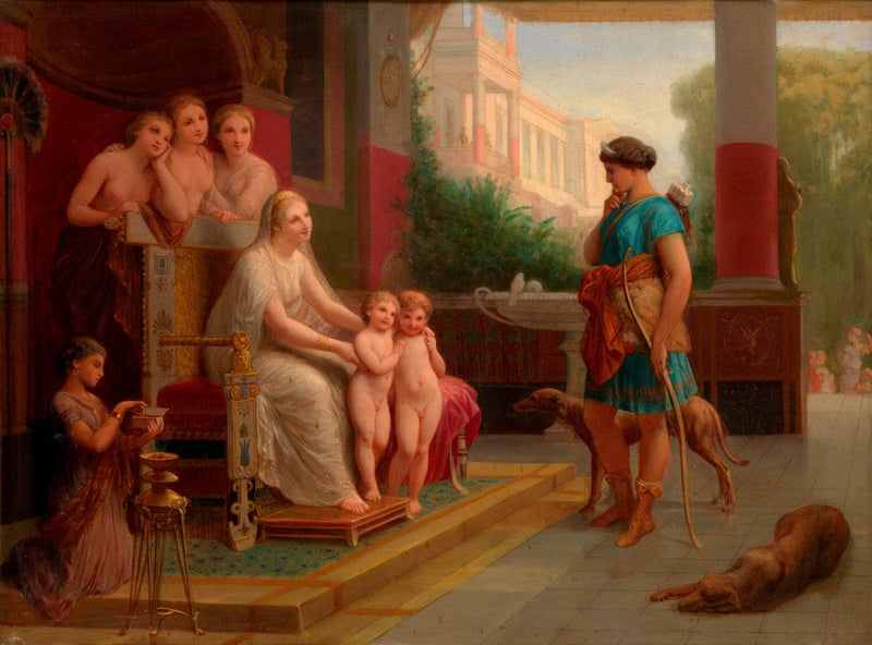 Two Boys Presented to Diana with the Three Graces Beyond by Henri-Pierre Picou — Oil Painting Reproduction