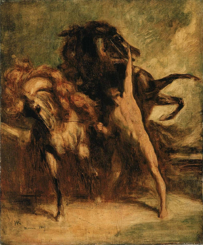 Esquisse pour Automédon avec les chevaux d'Achille by Henri Regnault — Oil Painting Reproduction