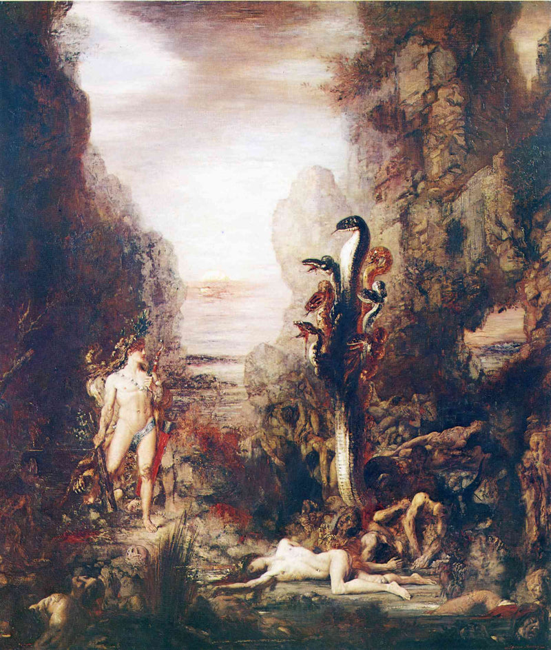 Hercules and the Hydra Lernaean by Gustave Moreau — Oil Painting Reproduction