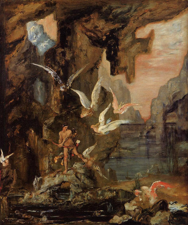 Hercules at Lake Stymphalos by Gustave Moreau — Oil Painting Reproduction