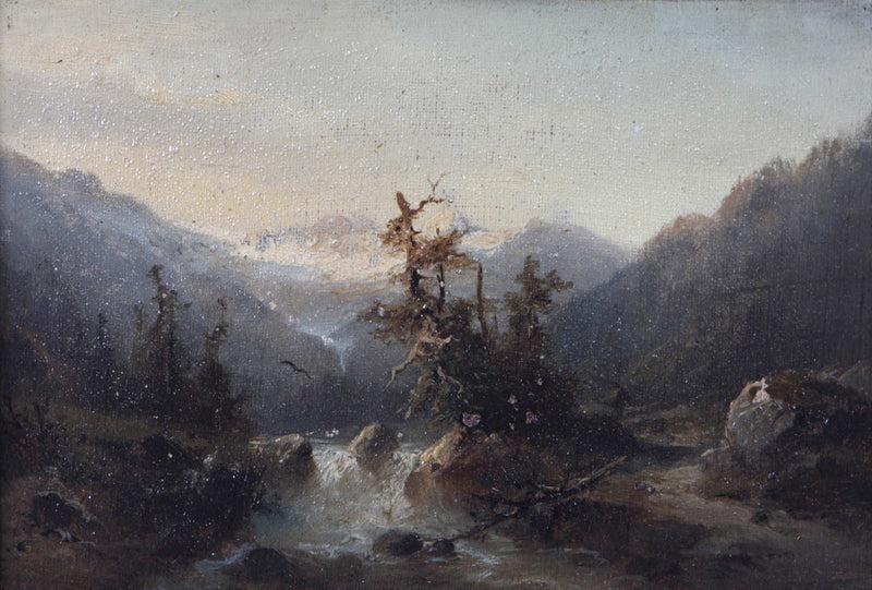 A Mountain Stream by Hermann Ottomar Herzog — Oil Painting Reproduction