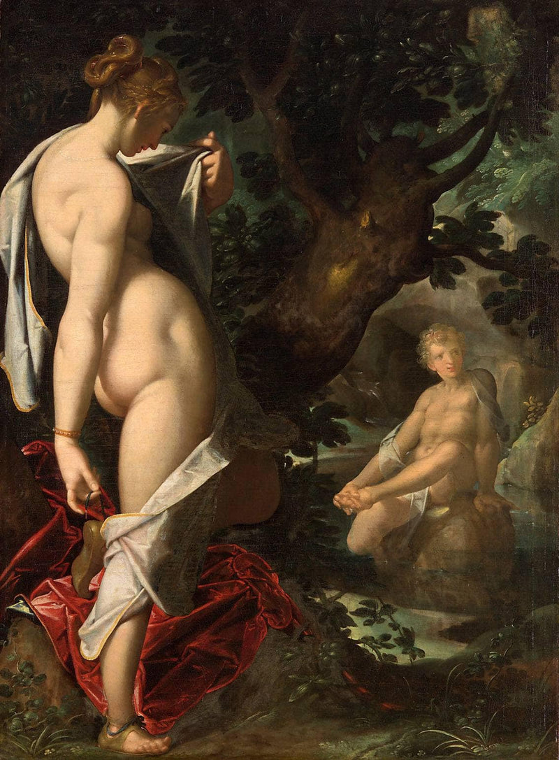 Hermaphrodite and the nymph Salmacis by Bartholomeus Spranger — Oil Painting Reproduction