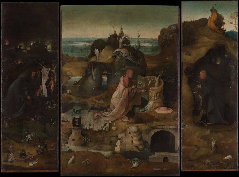 Hermit Saints Triptych by Hieronymus Bosch — Oil Painting Reproduction