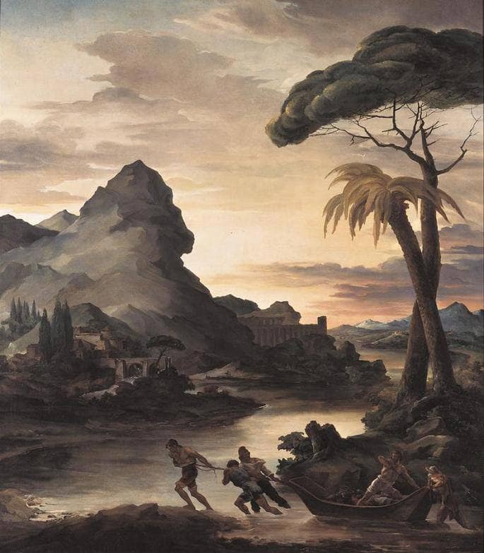 Heroic Landscape with Fishermen by Théodore Géricault — Oil Painting Reproduction