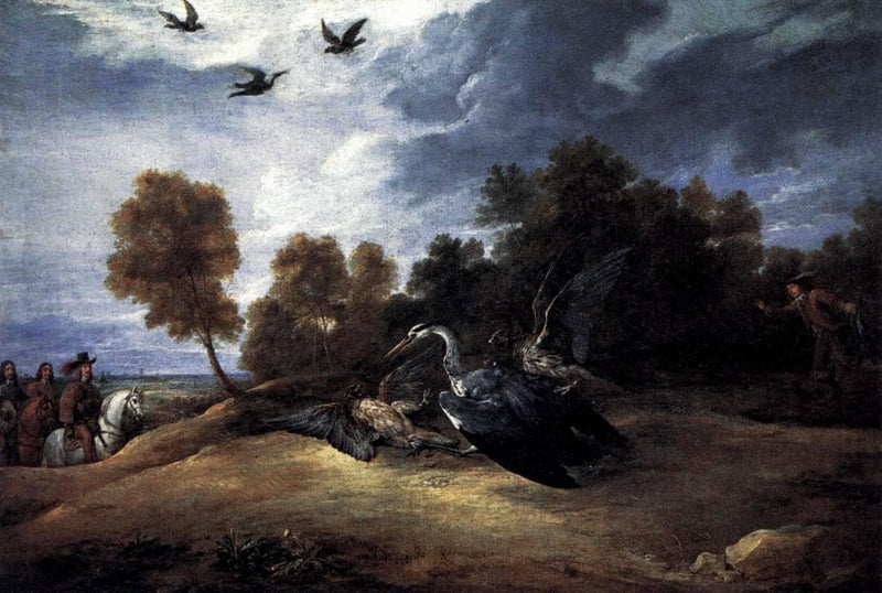 Heron Hunting with the Archduke Leopold Wilhelm by David Teniers the Younger — Oil Painting Reproduction
