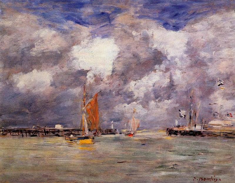 High Tide at Trouville by Eugene Boudin — Oil Painting Reproduction