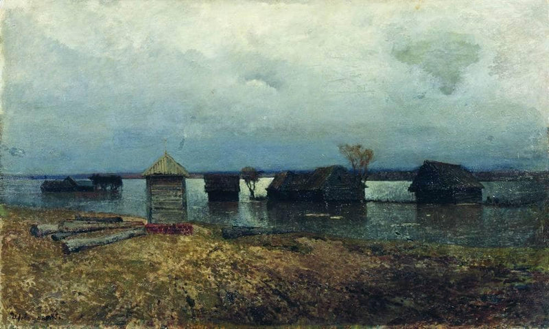 High waters by Isaac Levitan — Oil Painting Reproduction