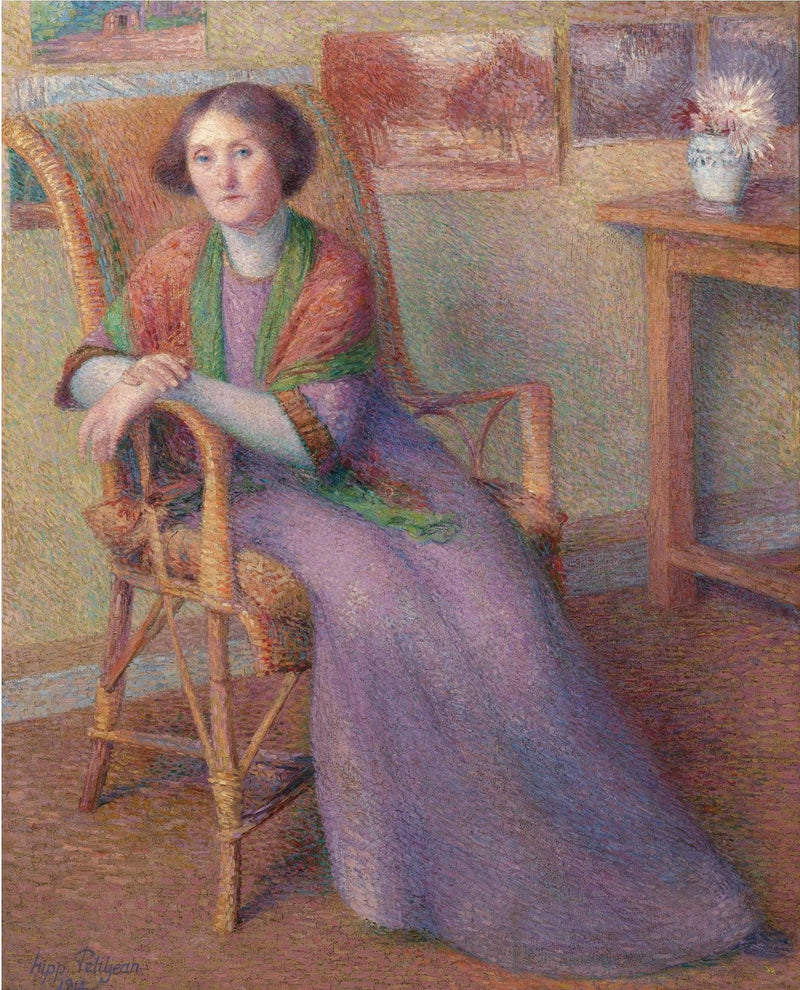 Portrait of Artist's Wife by Hippolyte Petitjean — Oil Painting Reproduction