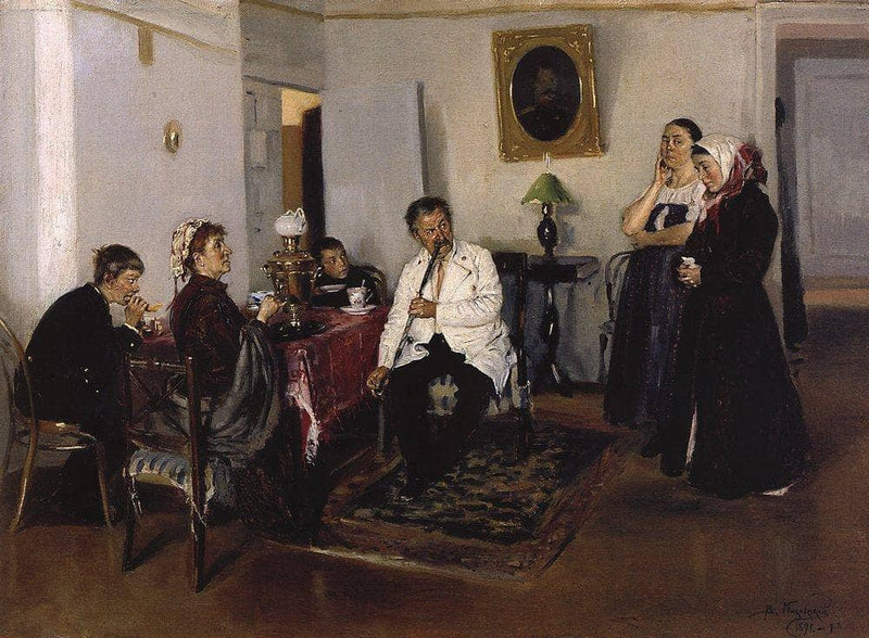 Hiring a servants by Vladimir Makovsky — Oil Painting Reproduction