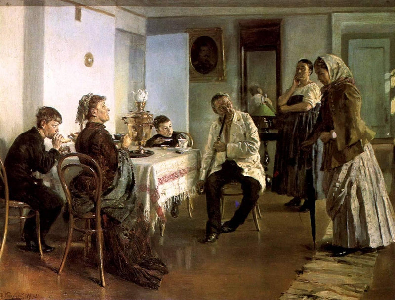 Hiring servants by Vladimir Makovsky — Oil Painting Reproduction