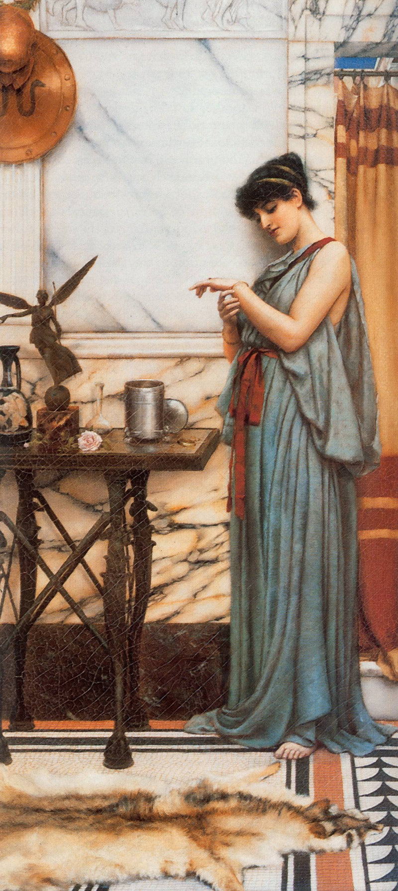 His Birthday Gift by John William Godward, Oil Painting Reproduction