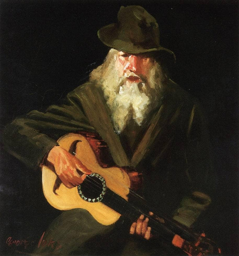 Hobo Musician by George Luks — Oil Painting Reproduction