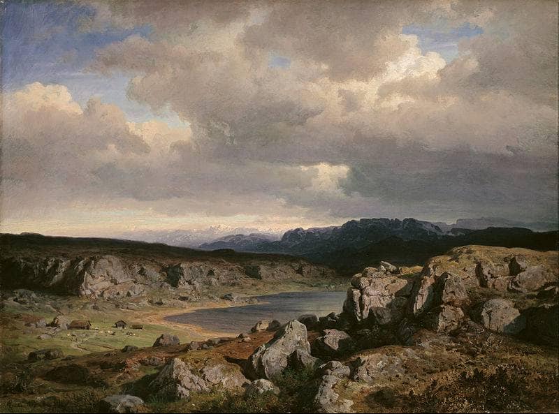 Høifjell by Hans Gude — Oil Painting Reproduction