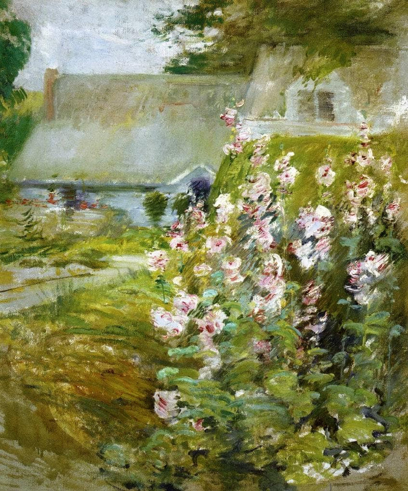 Hollyhocks by John Henry Twachtman — Oil Painting Reproduction