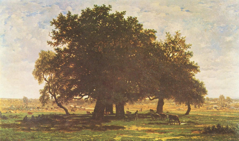 Holm Oaks, Apremont by Theodore Rousseau — Oil Painting Reproduction