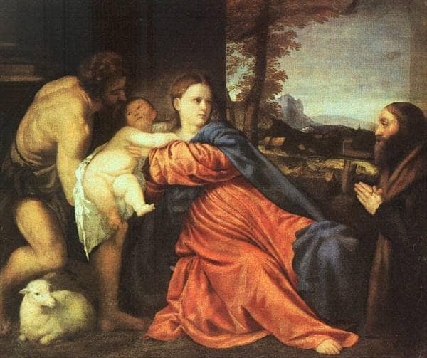 Holy Family and Donor by Titian — Oil Painting Reproduction