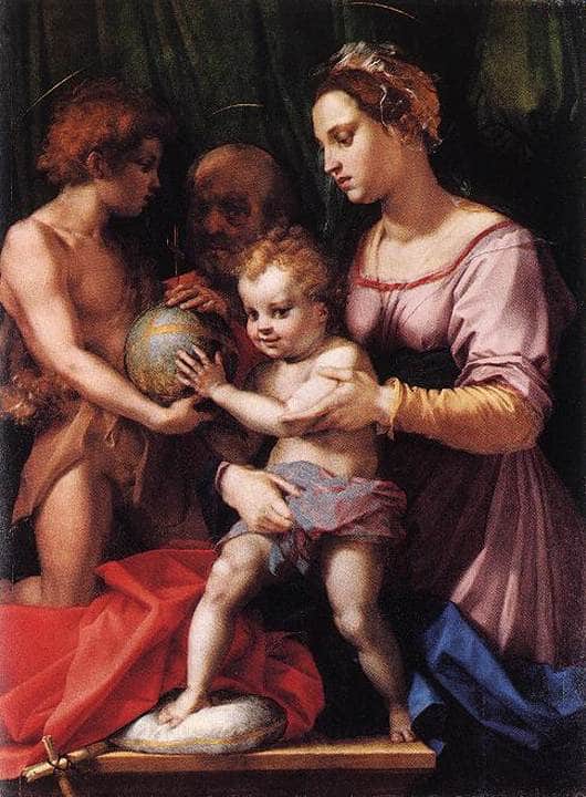 Holy Family (Borgherini) by Andrea del Sarto — Oil Painting Reproduction