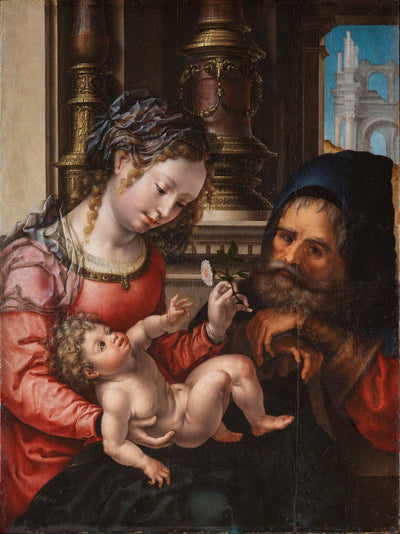 Holy family in kitchen