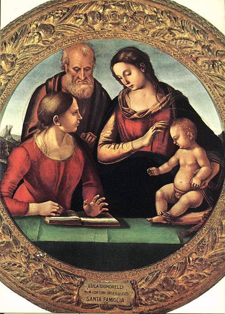 Holy Family with St. Catherine by Luca Signorelli — Oil Painting Reproduction