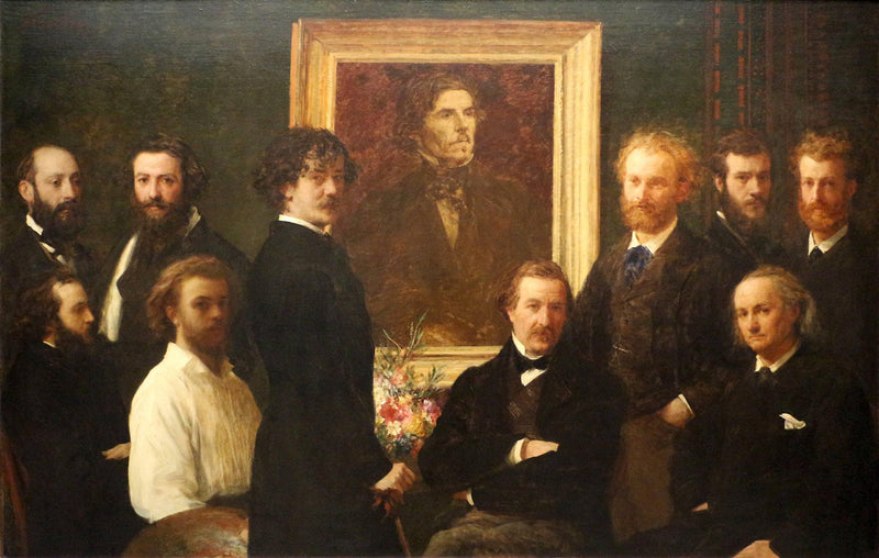 Homage to Delacroix by Henri Fantin-Latour, Oil Painting Reproduction