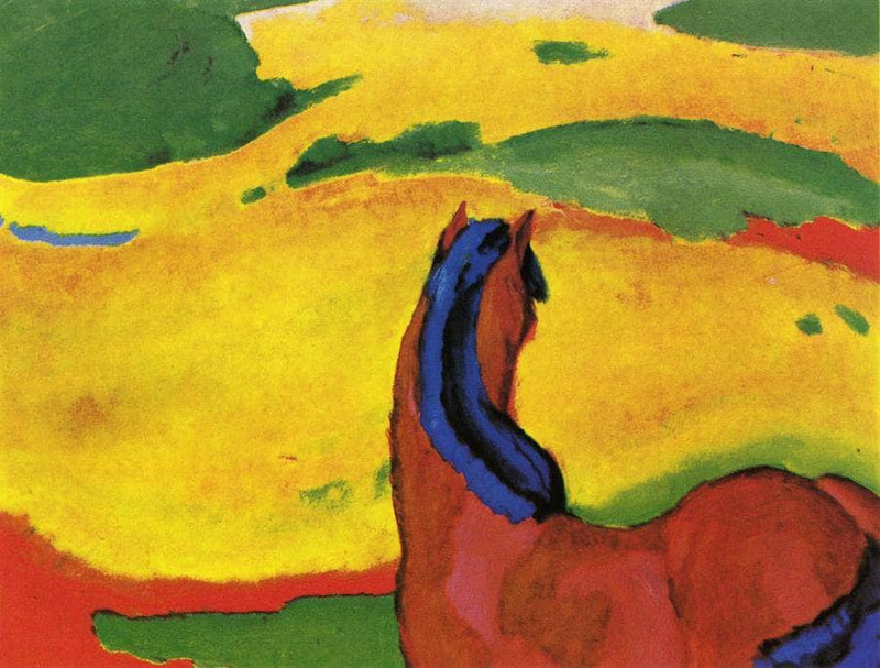 Horse in a landscape by Franz Marc — Oil Painting Reproduction