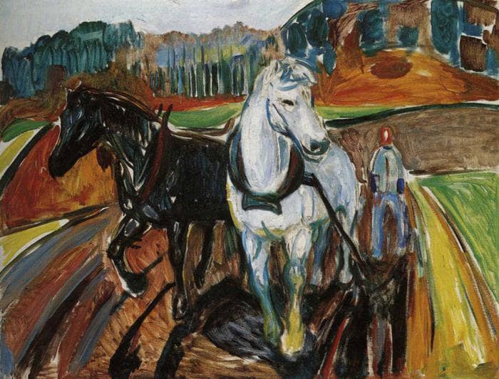 Horse Team by Edvard Munch — Oil Painting Reproduction