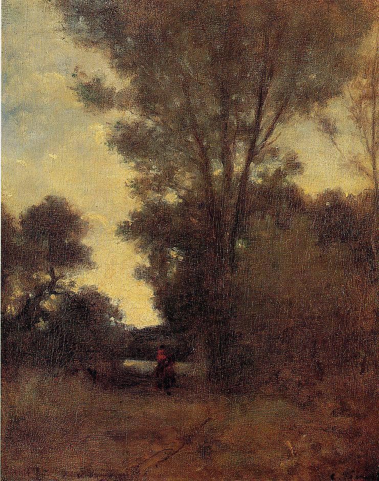 Horseman in the Forest by Camille Pissarro — Oil Painting Reproduction