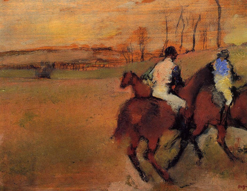 Horses and Jockeys by Edgar Degas — Oil Painting Reproduction