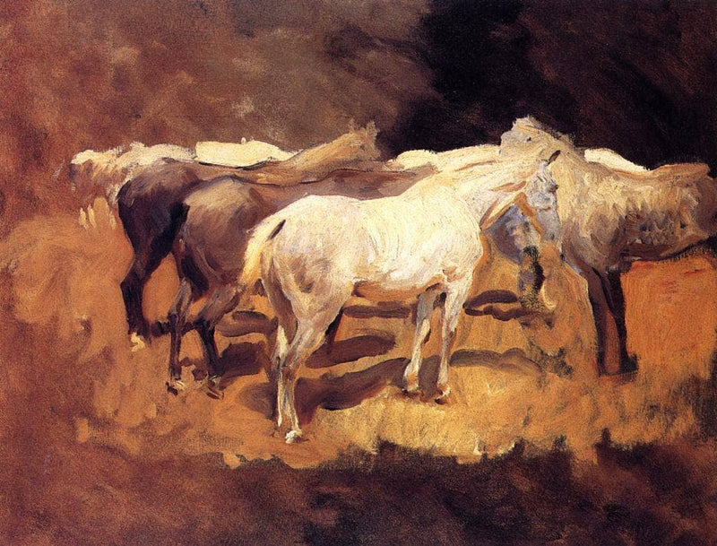 Horses at Palma by John Singer Sargent — Oil Painting Reproduction