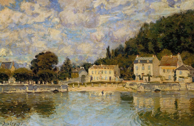Horses being Watered at Marly le Roi by Alfred Sisley — Oil Painting Reproduction