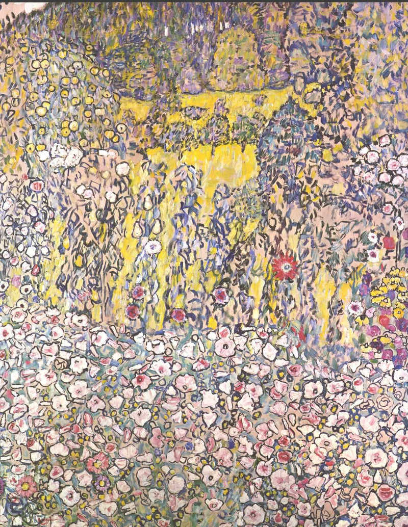 Horticultural landscape with a hilltop by Gustav Klimt — Oil Painting Reproduction
