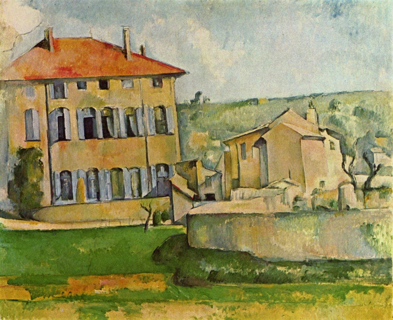 House and Farm at Jas de Bouffan by Paul Cezanne — Oil Painting Reproduction
