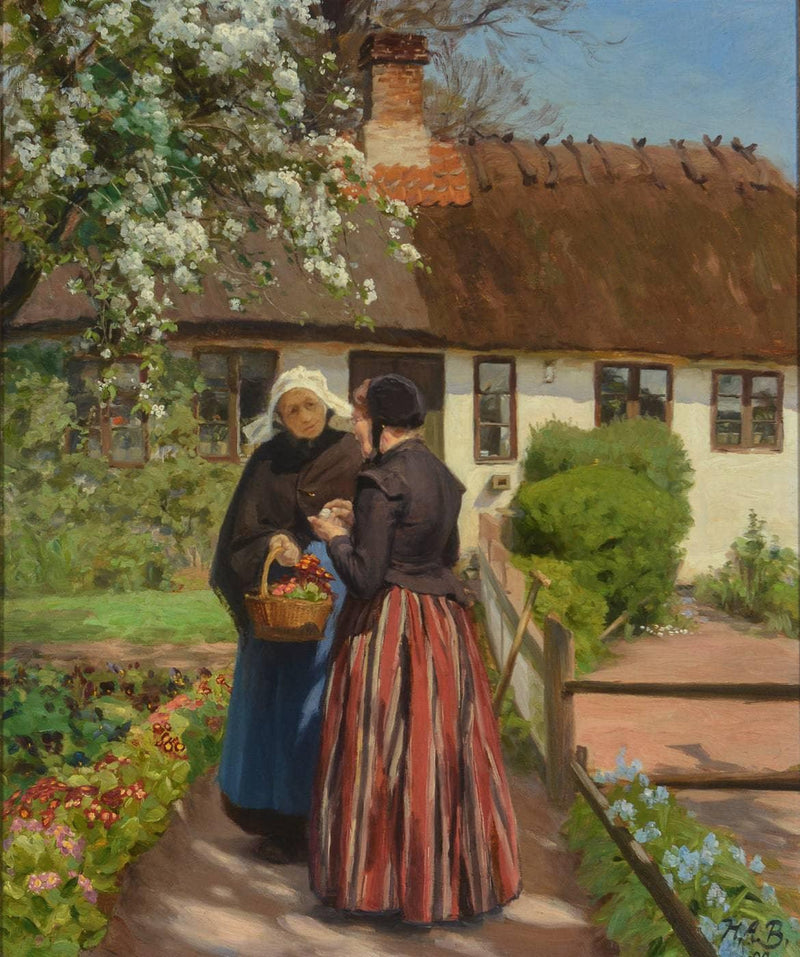 House in Lille Næstved by Hans Andersen Brendekilde — Oil Painting Reproduction