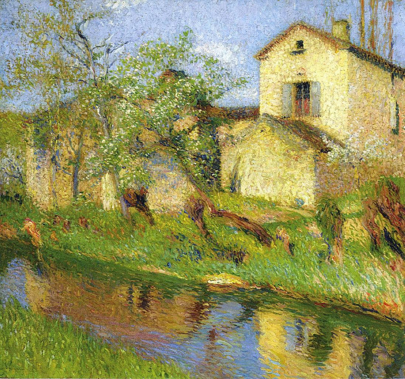 House on Stream by Henri Martin — Oil Painting Reproduction