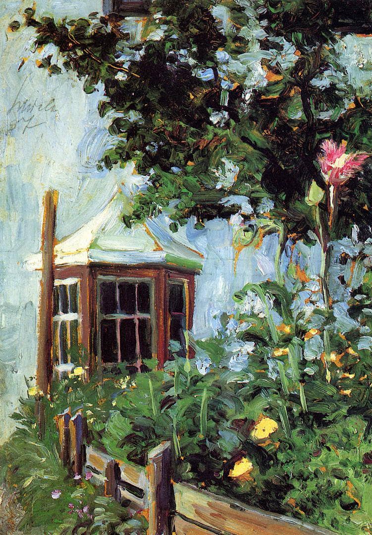 House with a Bay Window in the Garden by Egon Schiele — Oil Painting Reproduction